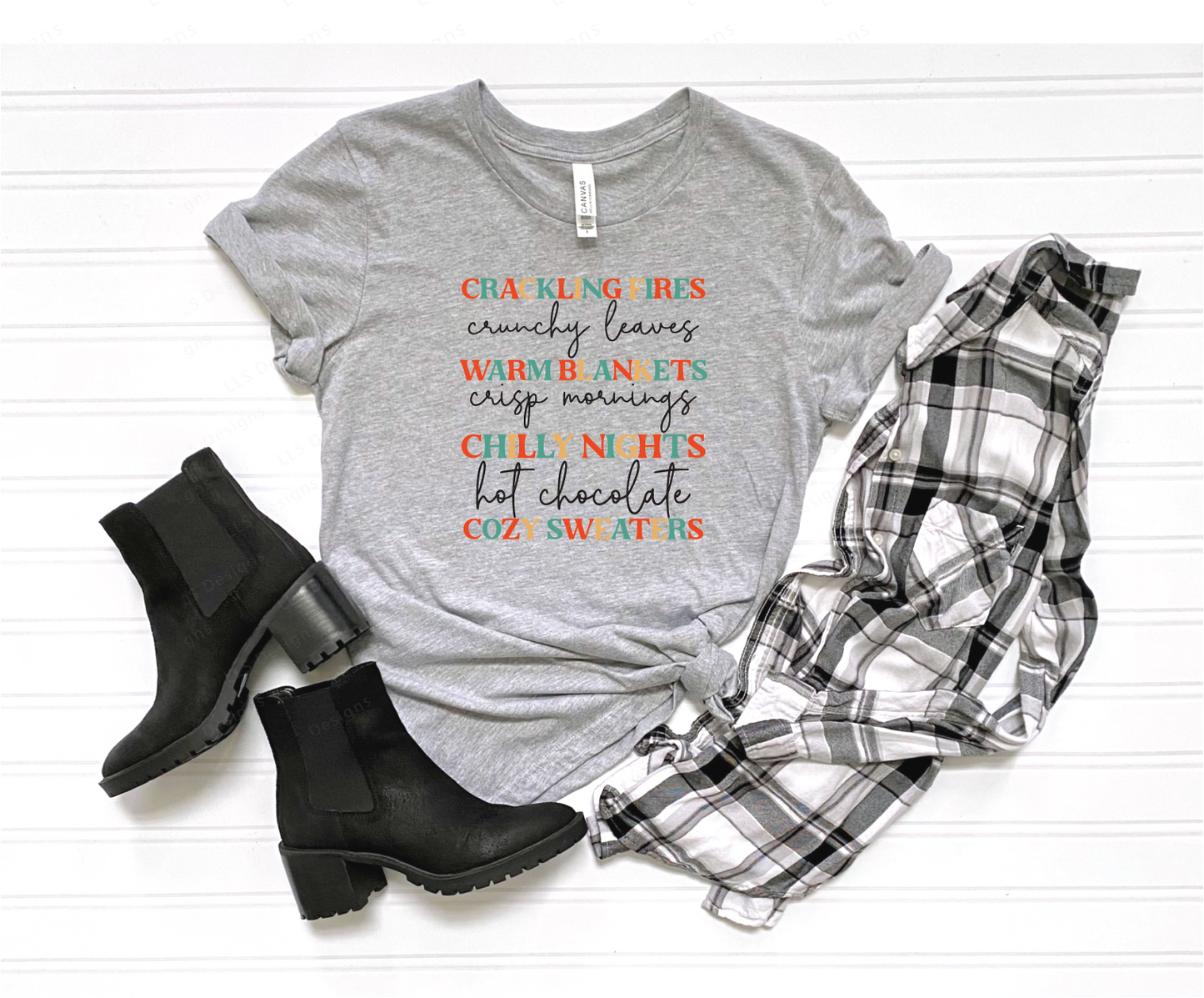 Crackling Fires Crunchy Leaves T-shirt