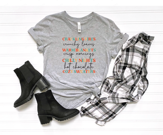 Crackling Fires Crunchy Leaves T-shirt