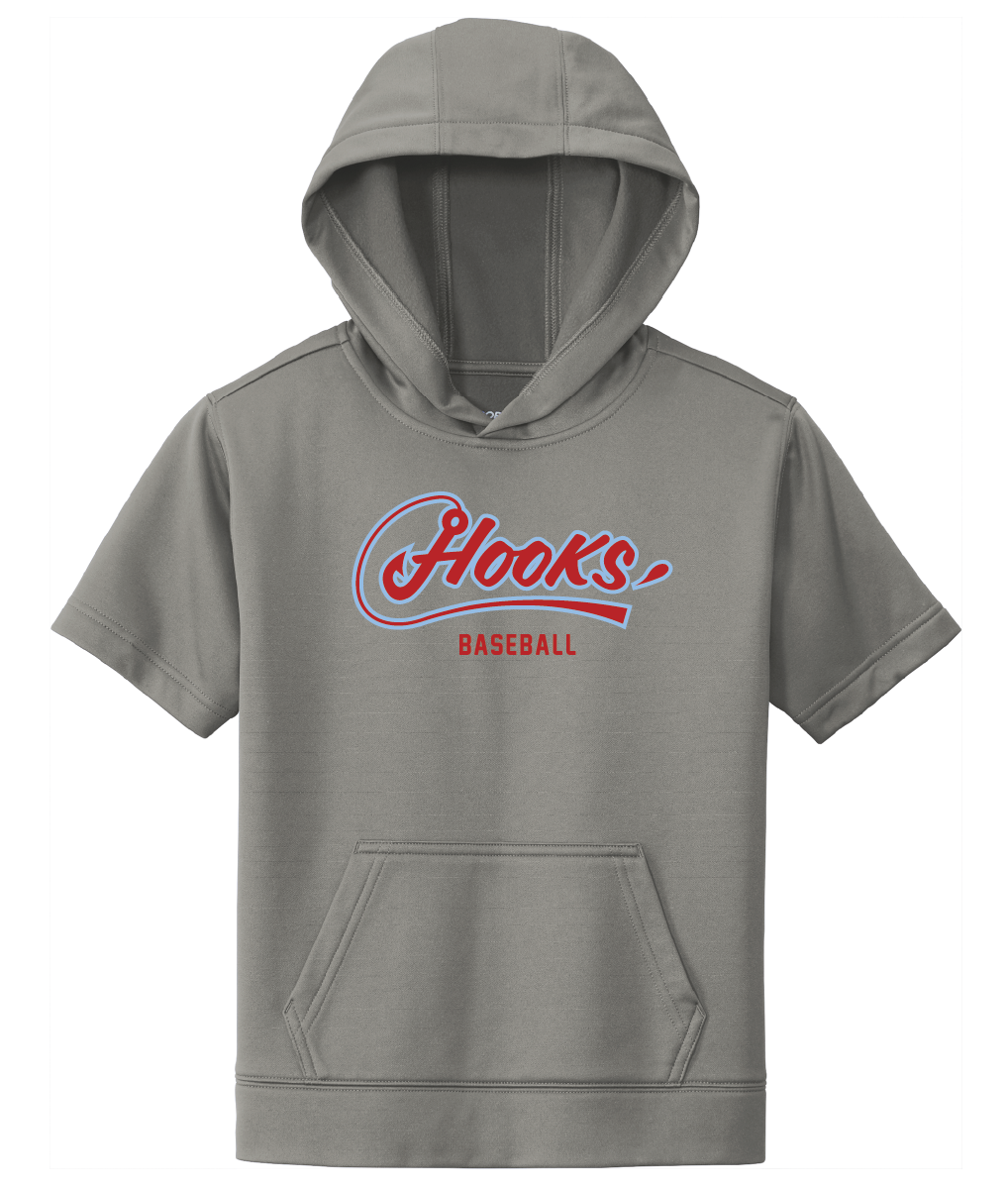 Sport-Tek ® Youth Sport-Wick ® Fleece Short Sleeve Hooded Pullover