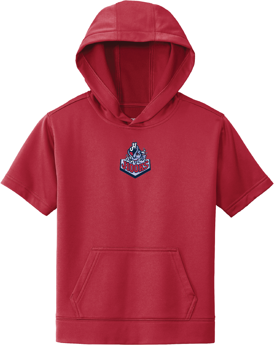 Sport-Tek ® Youth Sport-Wick ® Fleece Short Sleeve Hooded Pullover