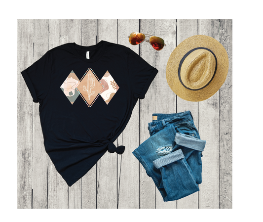 Boho Cactus Diamond T-shirt