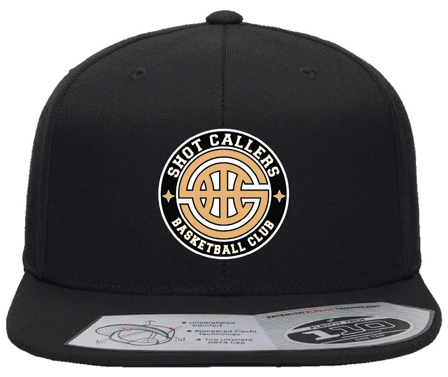 Adult 6 Panel Flat Brim Trucker Cap