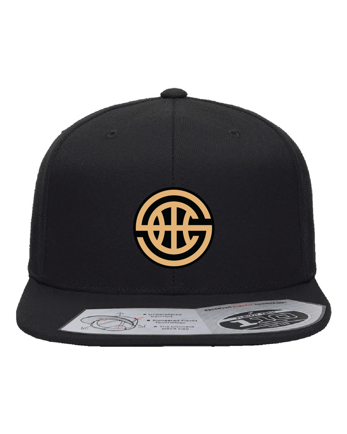 Adult 6 Panel Flat Brim Trucker Cap