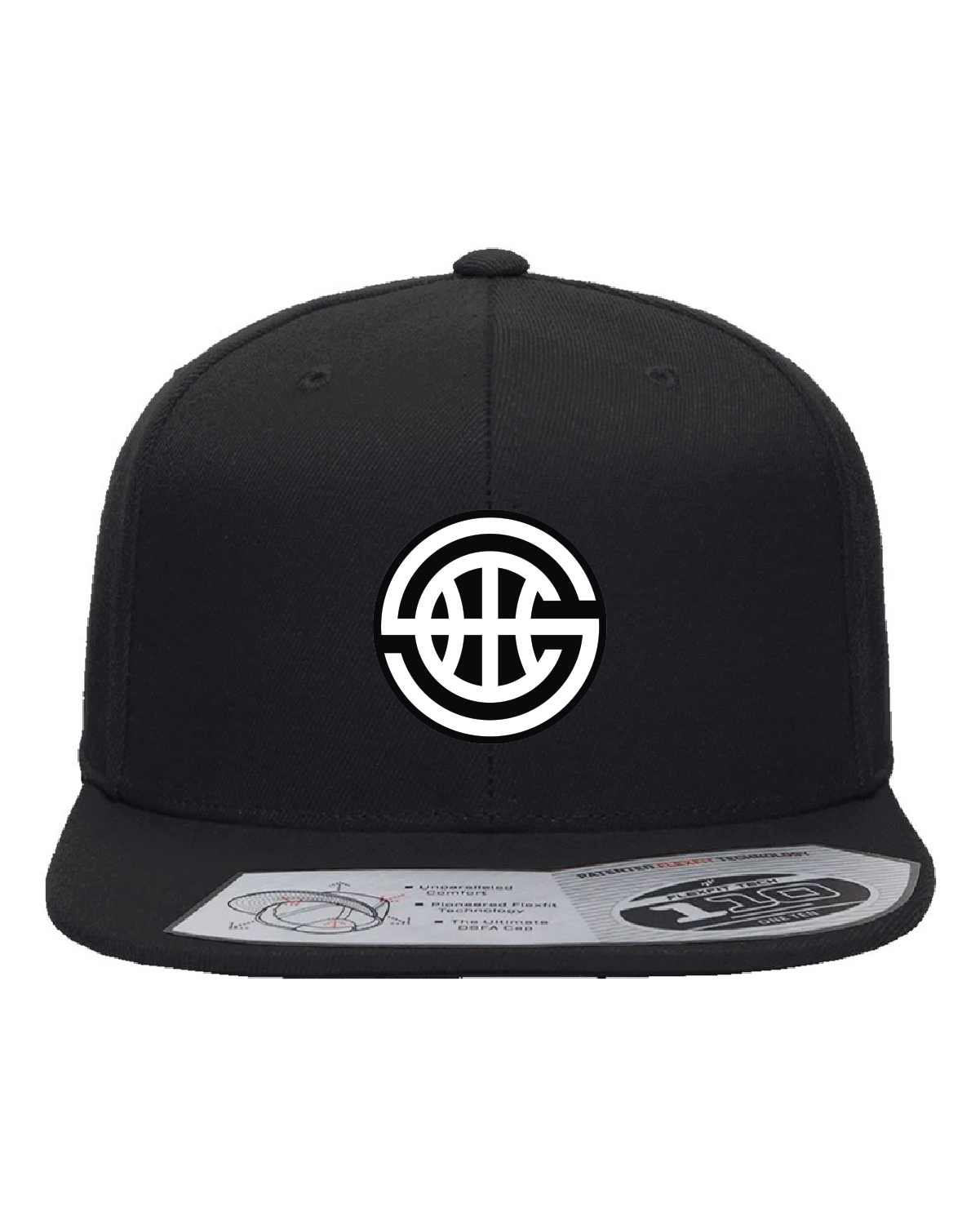 Adult 6 Panel Flat Brim Trucker Cap