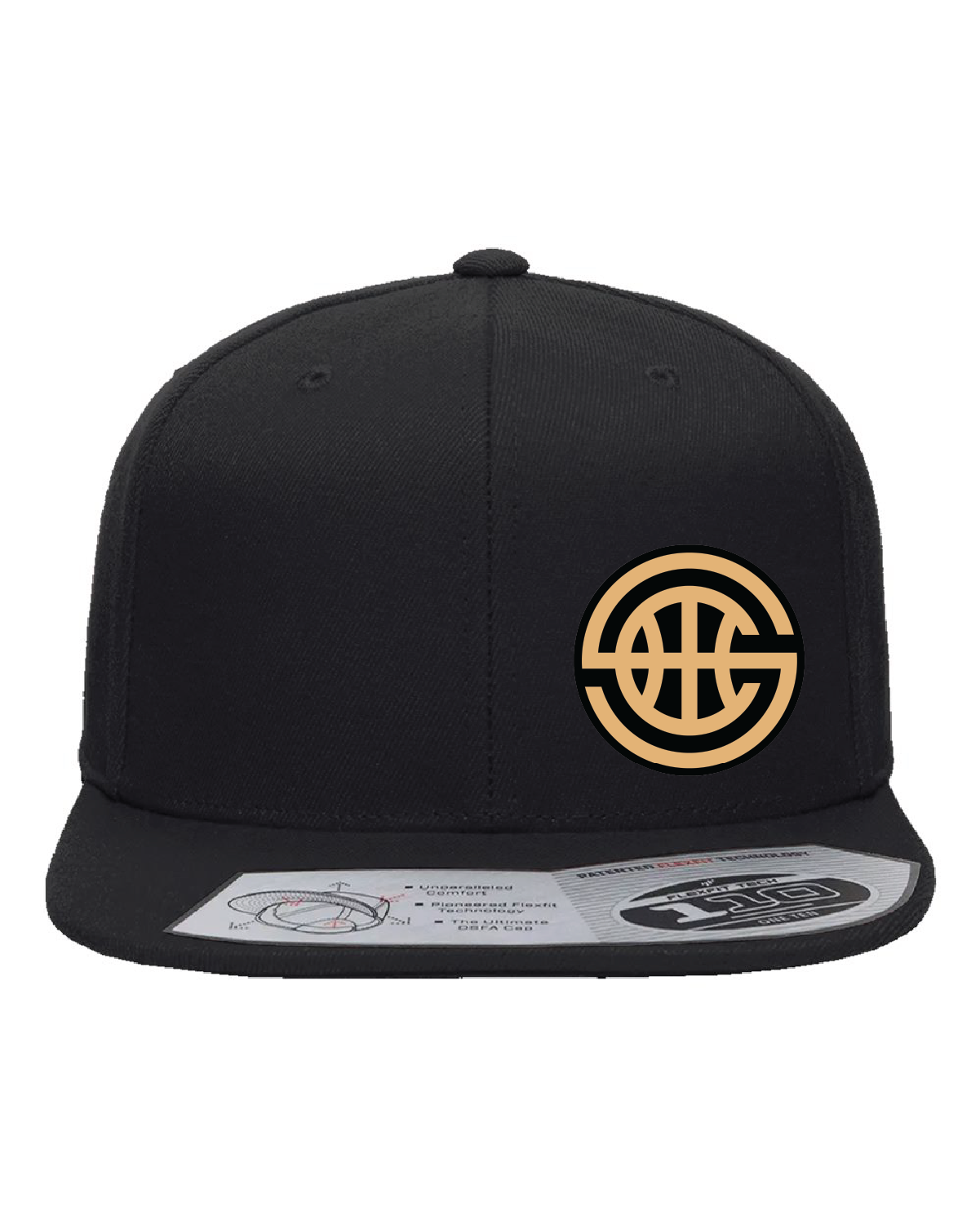 Adult 6 Panel Flat Brim Trucker Cap