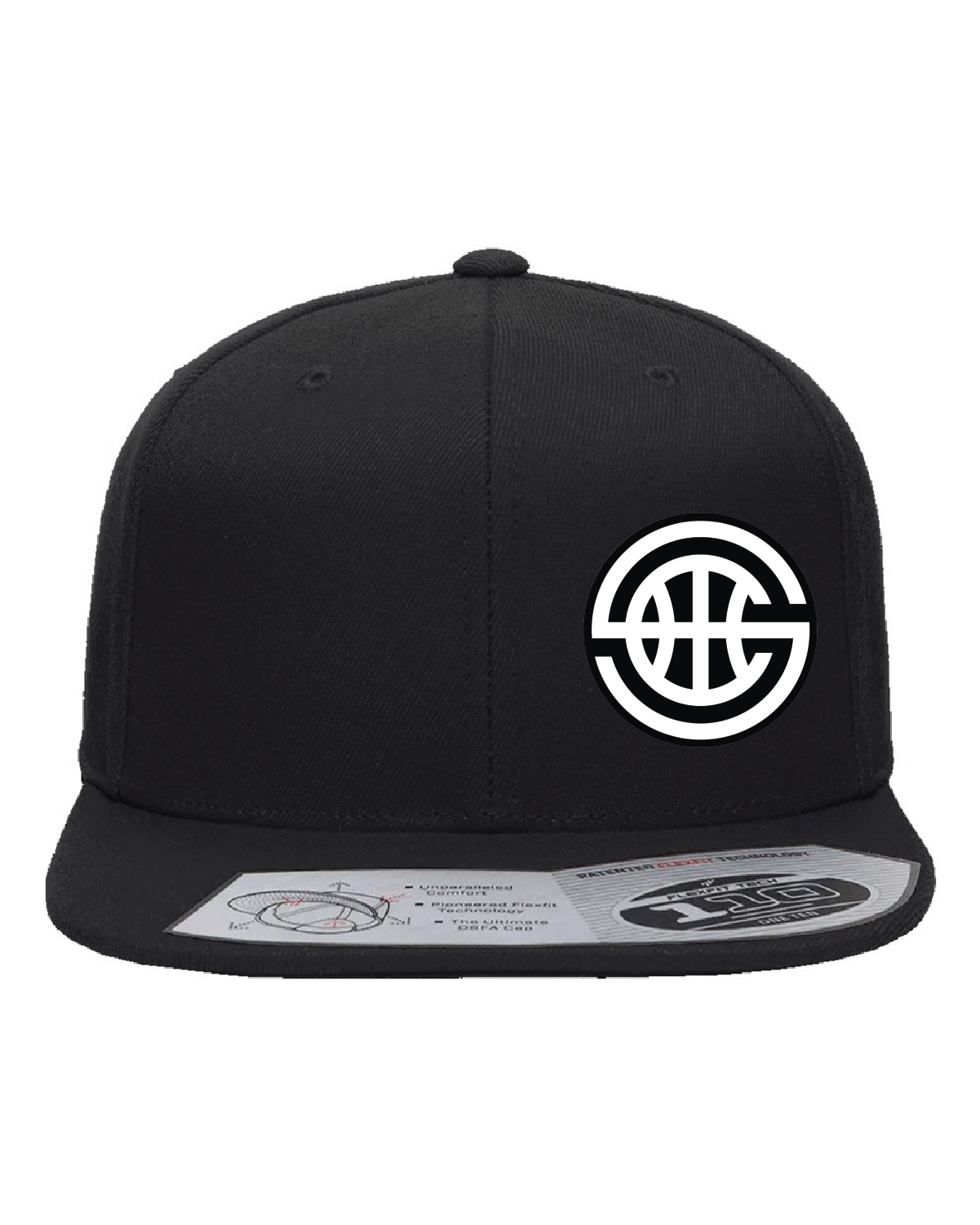 Adult 6 Panel Flat Brim Trucker Cap