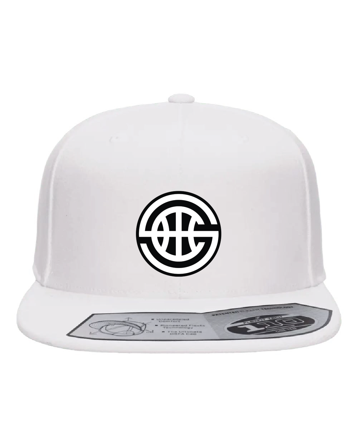 Adult 6 Panel Flat Brim Trucker Cap