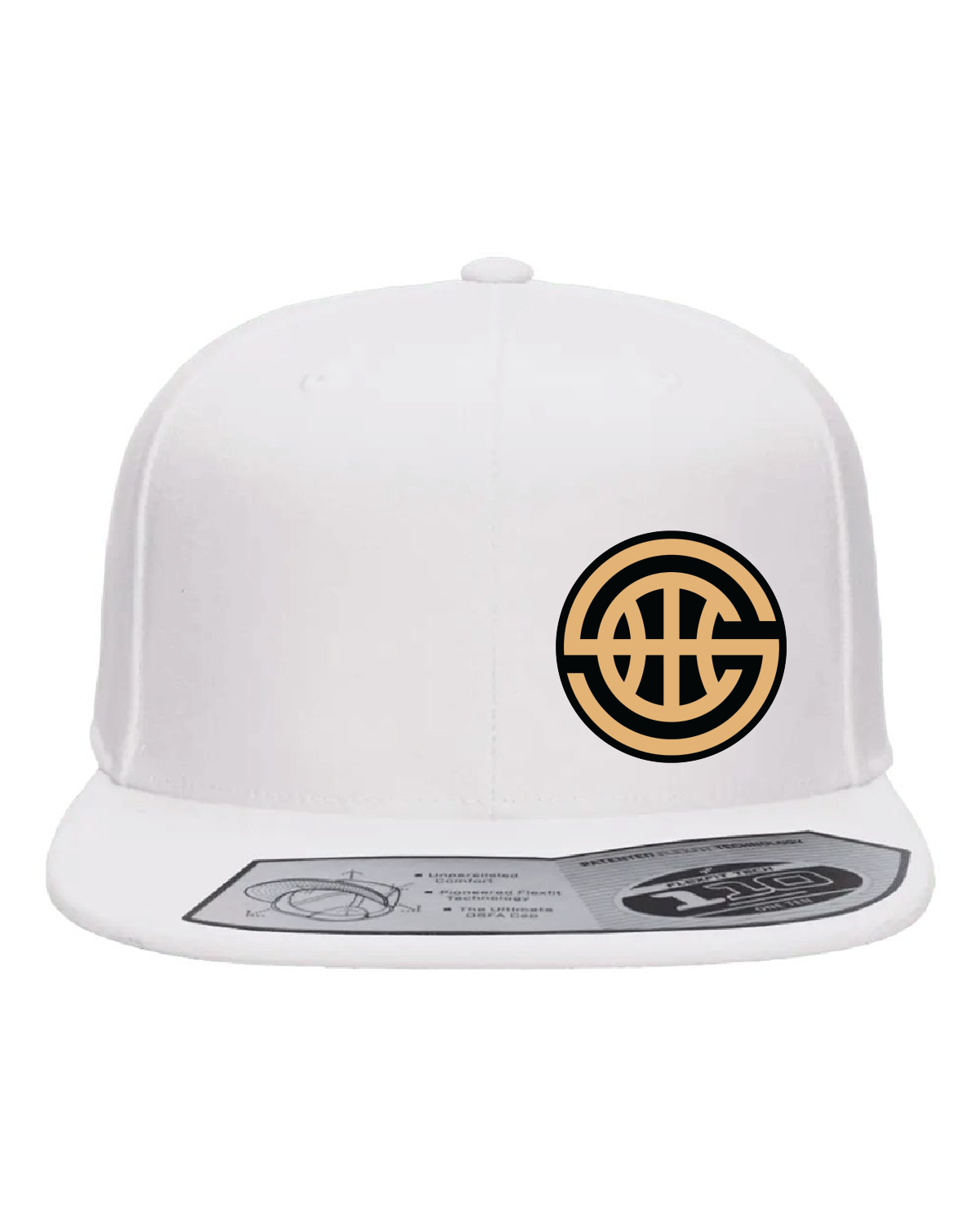 Adult 6 Panel Flat Brim Trucker Cap