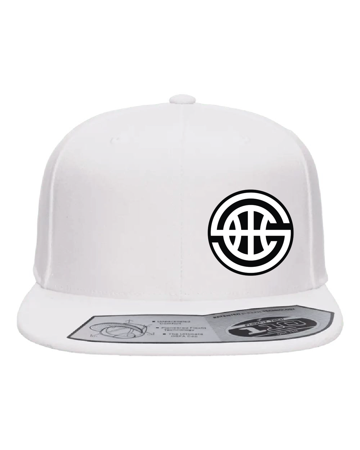 Adult 6 Panel Flat Brim Trucker Cap