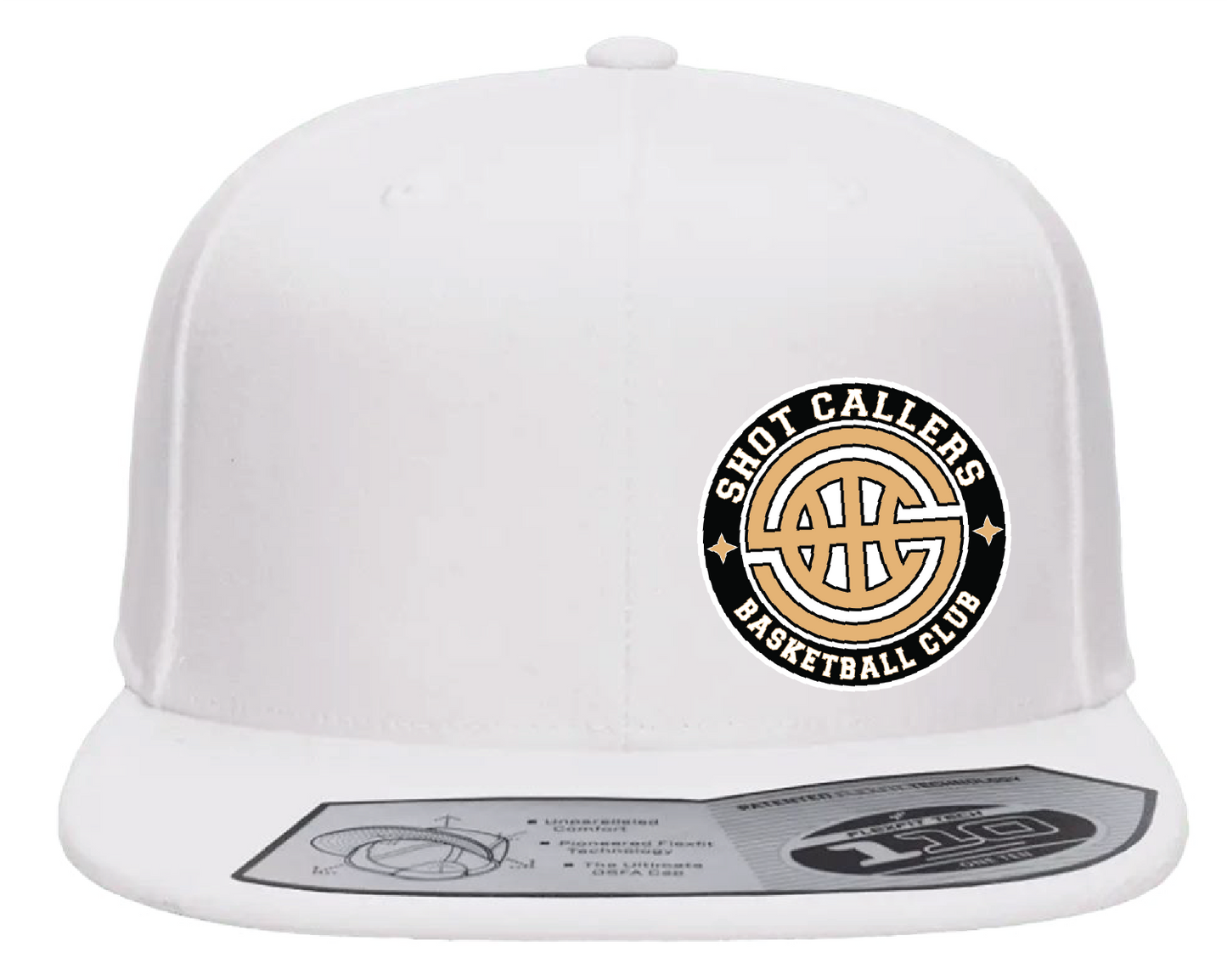 Adult 6 Panel Flat Brim Trucker Cap