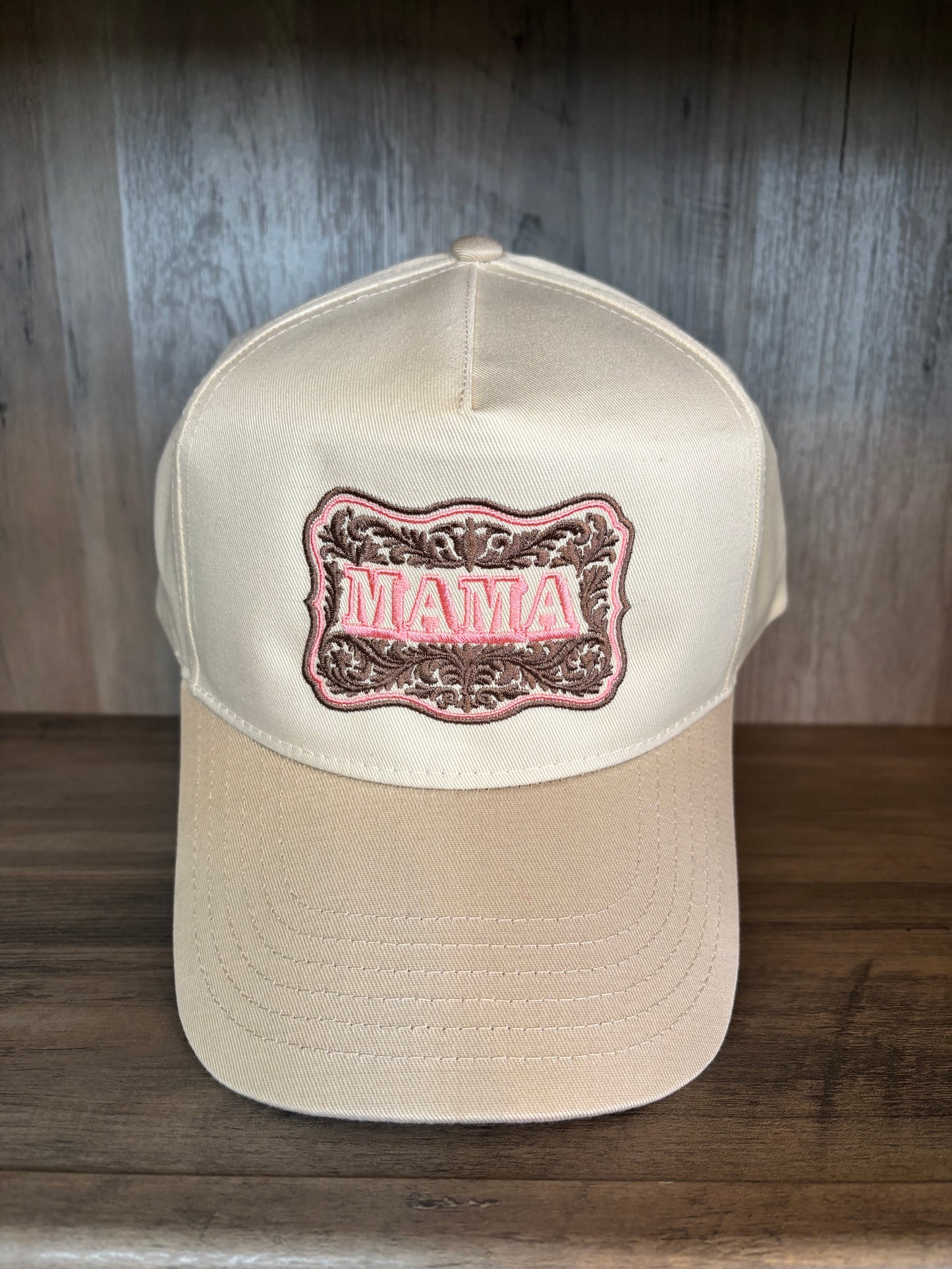 MAMA Buckle Embroidered Twill Hat with Snapback