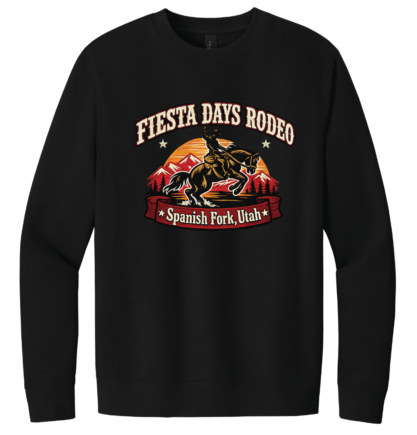 Fiesta Days Rodeo Bronc Rider Crewneck Sweatshirt