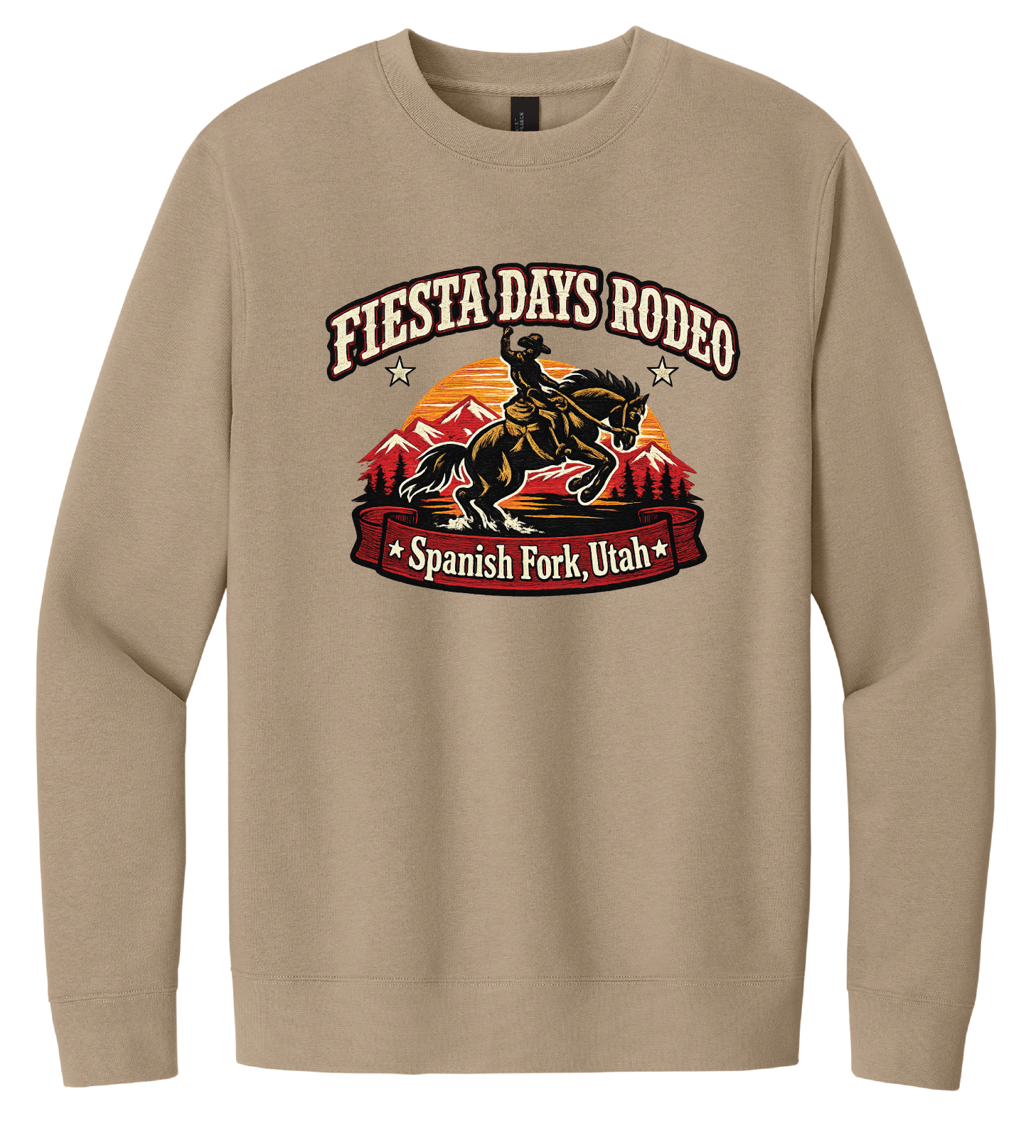 Fiesta Days Rodeo Bronc Rider Crewneck Sweatshirt