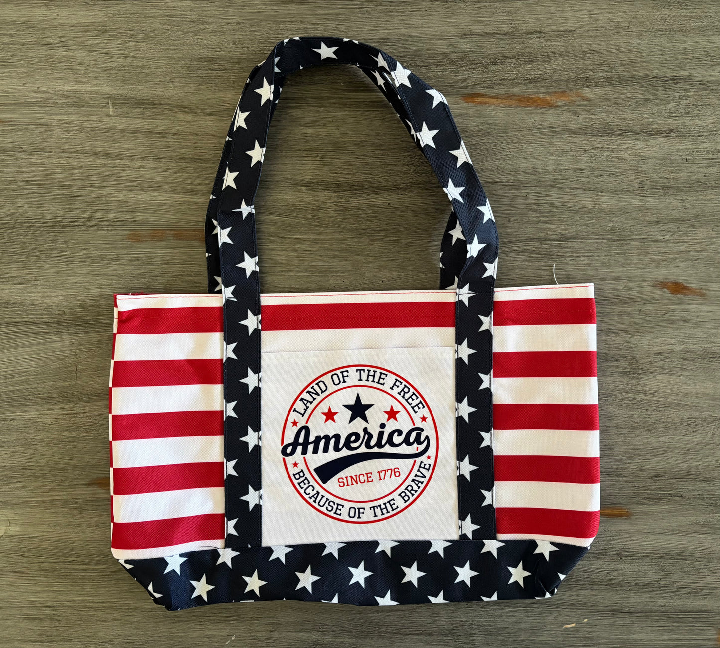 Americana Beach Tote Bag, Printed With Your Choice of Designs
