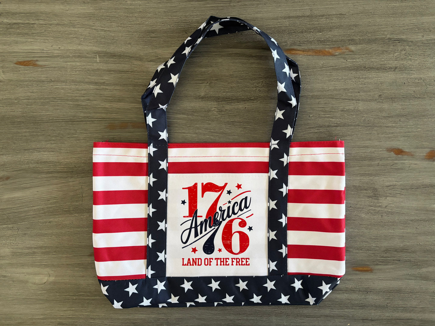Americana Beach Tote Bag, Printed With Your Choice of Designs