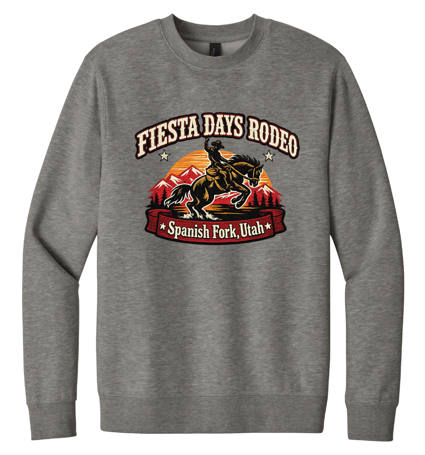 Fiesta Days Rodeo Bronc Rider Crewneck Sweatshirt