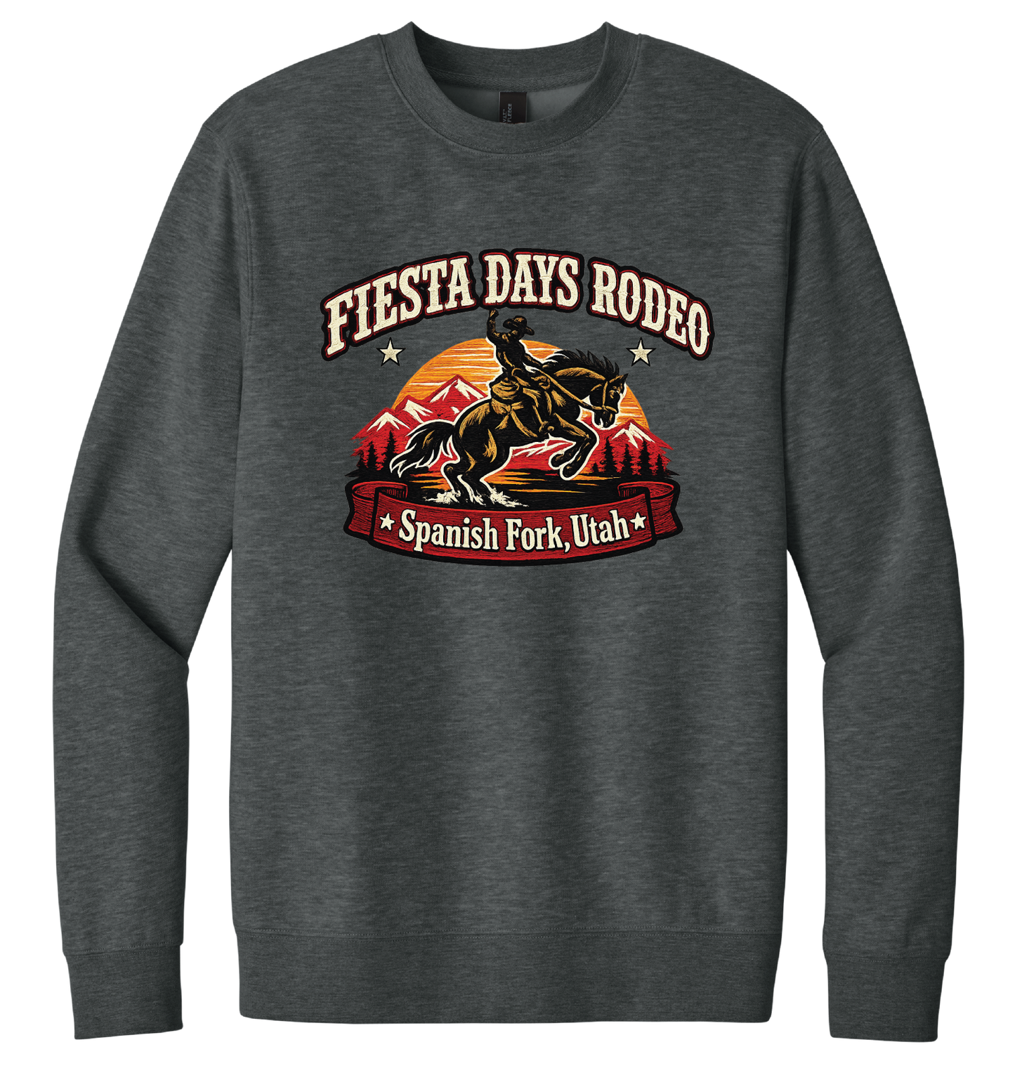 Fiesta Days Rodeo Bronc Rider Crewneck Sweatshirt