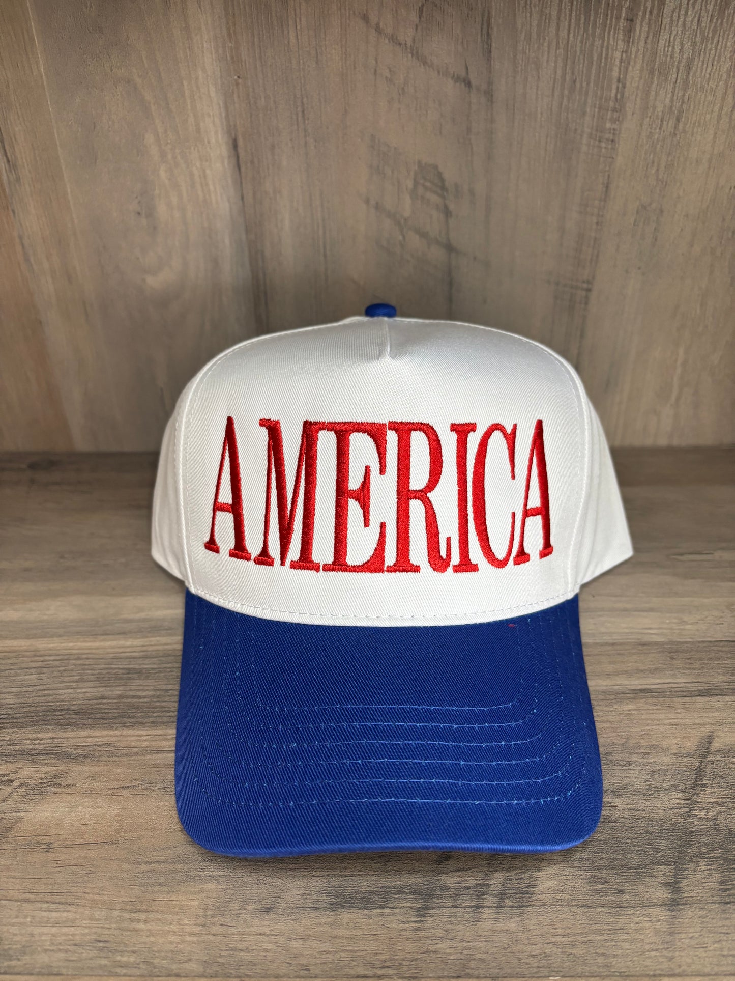 America Embroidered Twill Cap, Snapback Closure