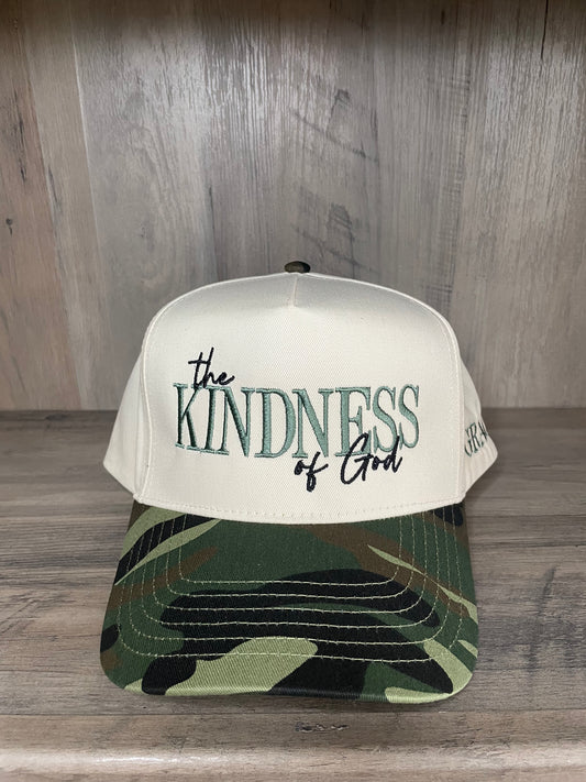 The Kindness of God Hat Embroidered Twill Hat, snap back closure - With GRACE embroidered on the side