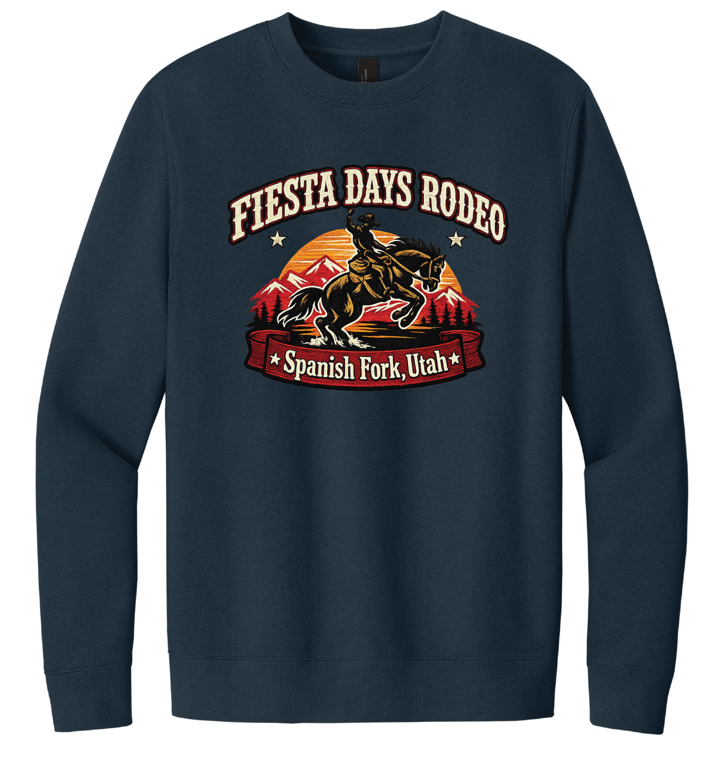 Fiesta Days Rodeo Bronc Rider Crewneck Sweatshirt