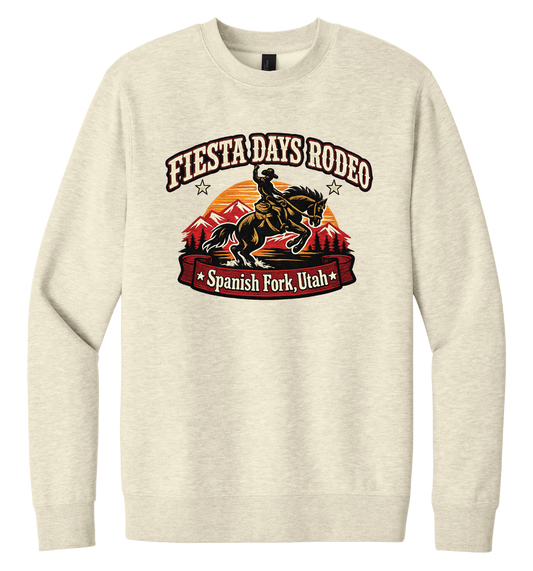 Fiesta Days Rodeo Bronc Rider Crewneck Sweatshirt