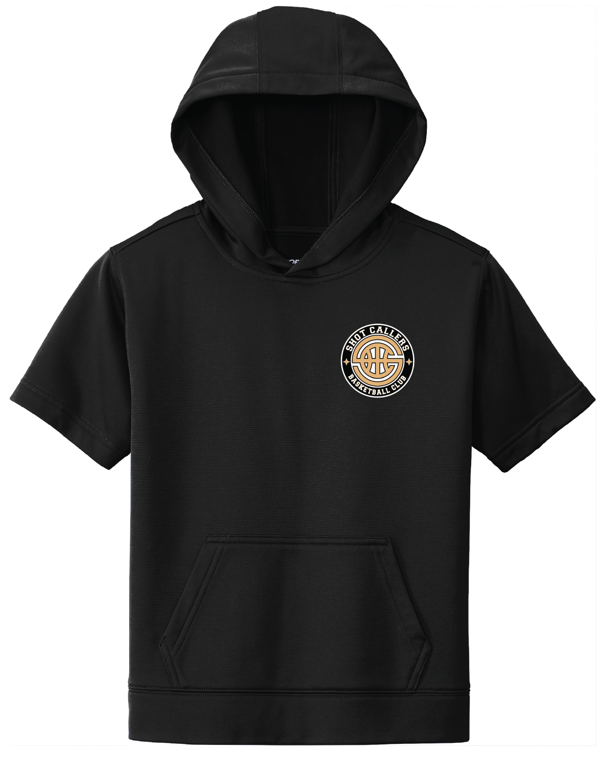 Youth Sport-Tek Fleece Short Sleeve Hooded Pullover